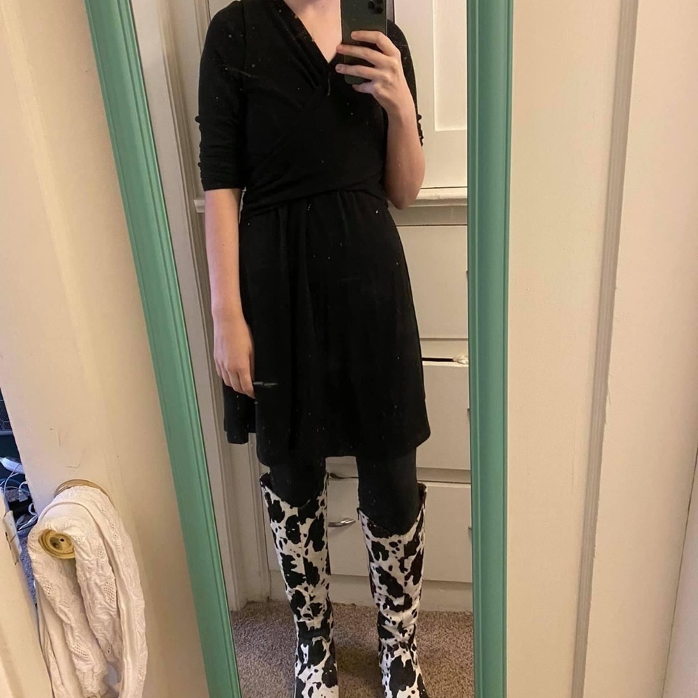 Nanamacs Love Riche Black Cross Over Dress Size Large